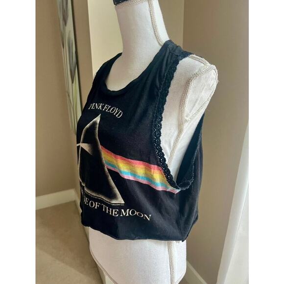 Ladies Pink Floyd black sleeveless concert graphic t-shirt size M - Picture 2 of 4